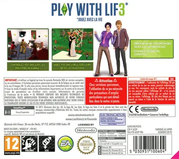 The Sims 3 (Europe) (En,Fr,Ge,It,Es,Nl) box cover back